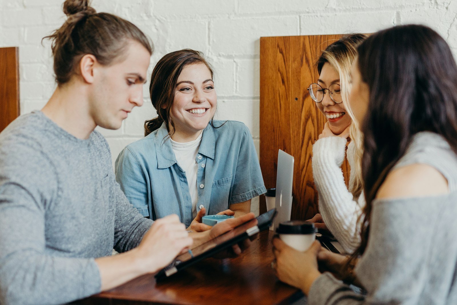 Diverse colleagues collaborating around a shared table